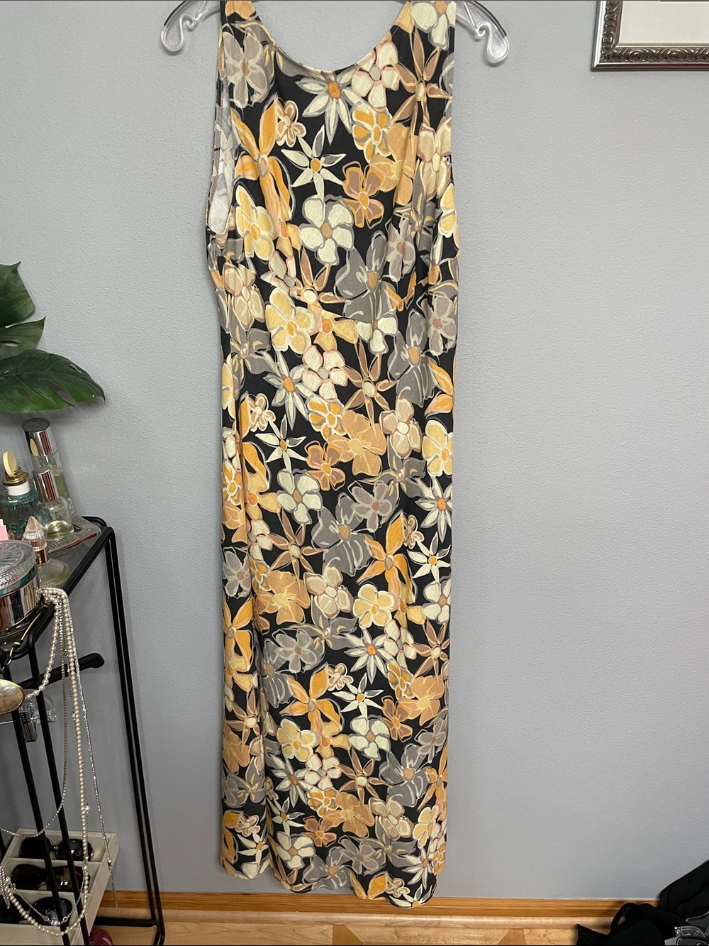 Art Of Bloom Bias Cut Maxi Dress Black 12